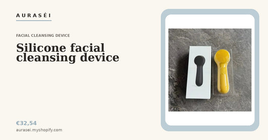 Silicone facial cleansing device for a five minute wind-down routine
