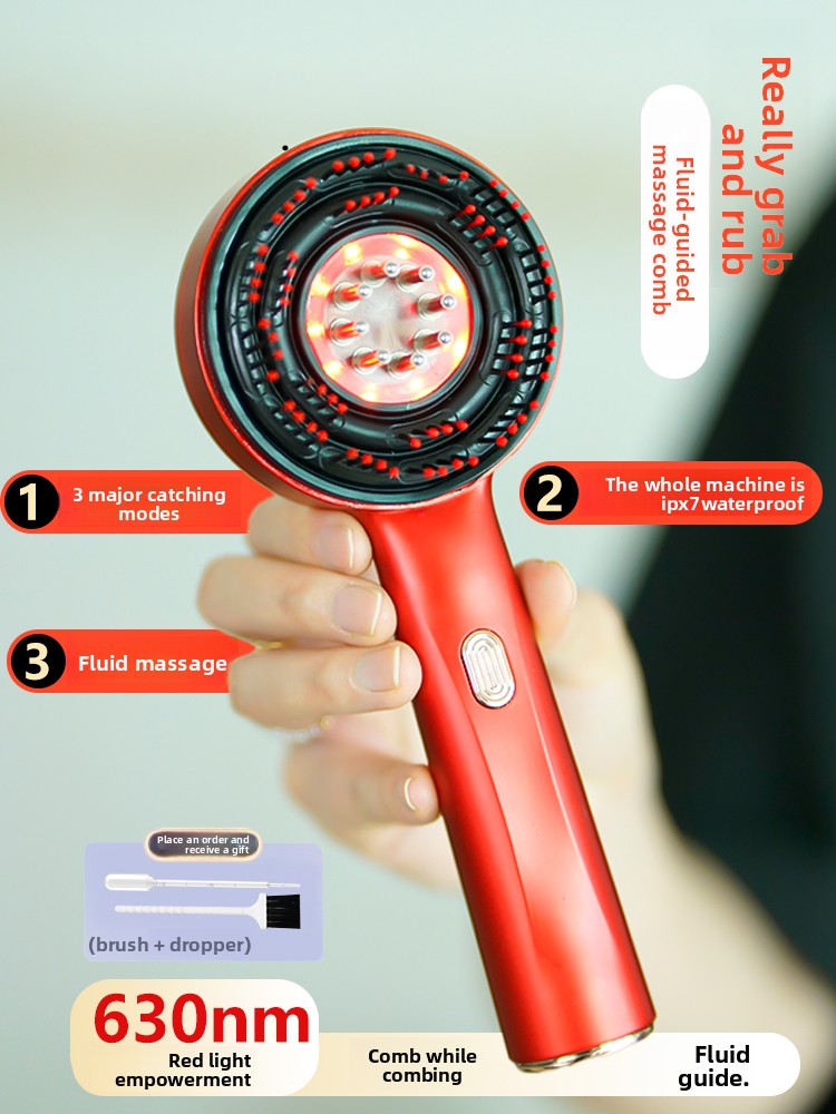Electric Massage Comb with Red Light Therapy