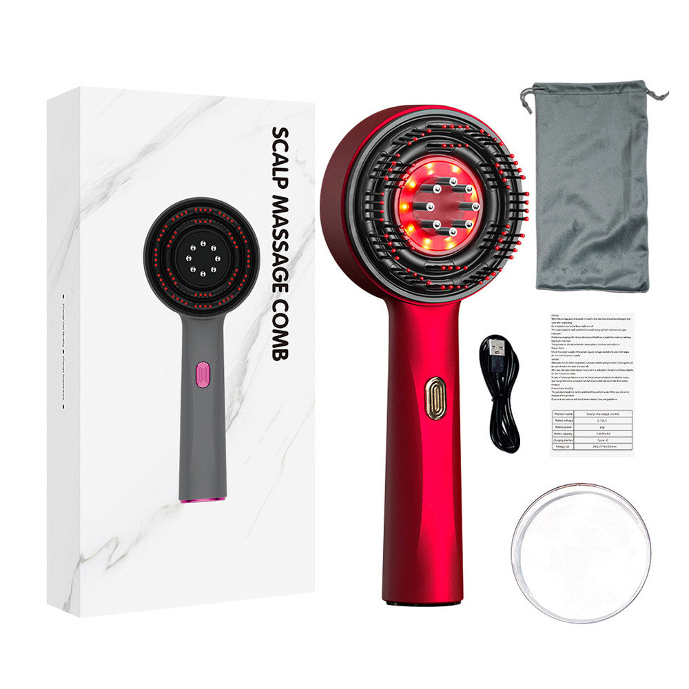Electric Massage Comb with Red Light Therapy